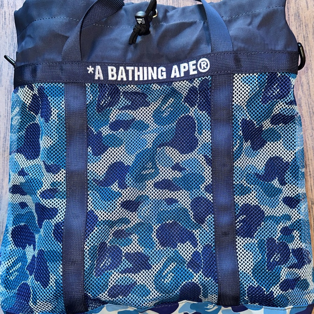 BAPE Blue ABC Camo Tote